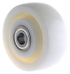 Kółko do wózka, Nylon twardy, Nylon, Biały, obc.: 840kg, śred.: 125mm, szer.: 50mm