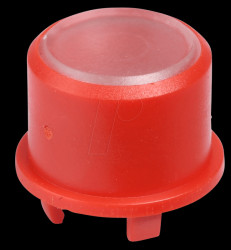 1FS081 1FS cap for Multimec 5 - Ø 9.6 mm, red, transparent surface