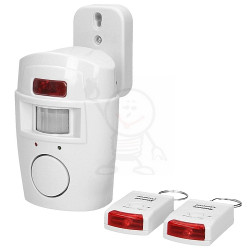 Mini alarm z wbudowaną syreną 2 piloty AS-6