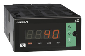 Regulator temperatury wł./wył. Gefran Uz: 100 → 240 V AC/DC wyjście Przekaźnik 1-wyjściowy-wyjściowy wejście