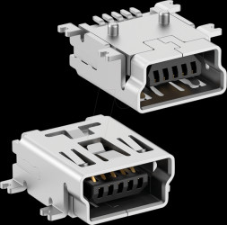 USB MN 2 B SMD USB 2.0 Type B Mini socket