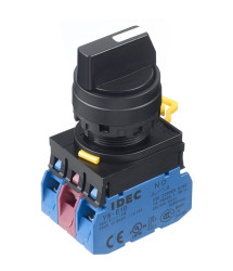 Przełącznik bistabilny, 3-pozycyjny, 10A, IP65, Ø 22mm, Idec YW