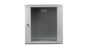 Szafa Wisząca Jednosekcyjna 19 Cali 12U 635/600/600Mm Drzwi Szklane Szara...