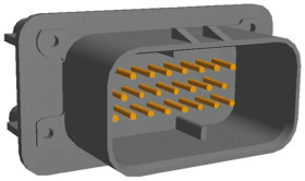 Złącze samochodowe 23-pinowe TE Connectivity 3-rzędowe Męski AMPSEAL Montaż na panelu Lutowane Złącze PCB