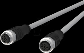 142MLA22100 Sensor cables, M12, 4-pin, coupling &gt; coupling, 10 m