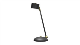 Lampka Biurkowa Arena Black/Gold 1Xgx53 Mlp7764 Milagro
