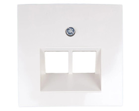 Berker/B.Kwadrat Element centralny gniazda przyłączeniowego 2xUAE kremowy 5314098982