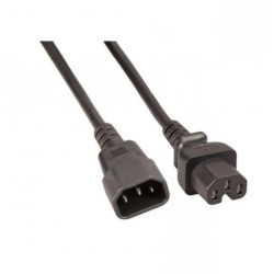 Przedłużacz Kabel Zasilający C14 na C15 2m Czarny