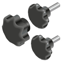 Pokrętło mocujące M6 długość gwintu: 15mm średnica gwintu: 6mm Pokrętło gwiazdowe Śruba