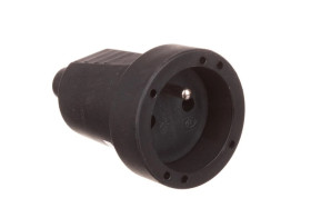 Gniazdo przenośne z/u guma IP20 250V~ 16 A czarne 12146