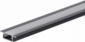 Profil led Basic Plus 2m czarny z osłoną czarną BL