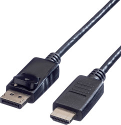 Value DisplayPort kabel Złącze DisplayPort, Wtyczka HDMI-A 1.00 m czarny 11.99.5780 ekranowanie Kabel DisplayPort