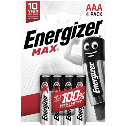 Energizer E303325600 Max AAA Battery Alkali-Manganese 1.5V 4 pc(s)
