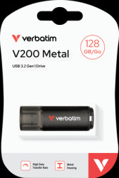 USB stick, 128 GB, USB-A, USB 3.2, black, Verbatim 30212