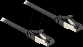 80179 RJ45 flat cable, Cat.8.1, 1 m, black