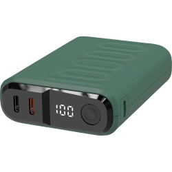 Realpower 458439 Power Bank 10000Mah Power Delivery Dark Green