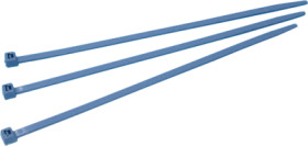 Cable tie, PA, (L x W) 100 x 2.5 mm, bundle-Ø 4 to 22 mm, blue, -40 to 85 °C, 111-01341