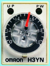 Timer Relay Szyna DIN, Montaż powierzchniowy 200 → 230V ac 2-stykowy Omron DPDT 0.2s H3Y jednofunkcyjny