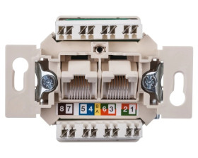 Gniazdo komputerowe UAE 8/8 pinowe nieekranowane kat.5e 534576