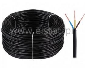 OMY kabel energetyczny 3x0,75mm2 300V czarny
