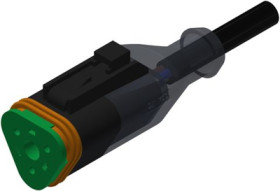 Connection cable, socket, 3 pole, straight to openend, 5m