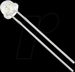 5434W2C-LSB-C LED 5mm, wired, white, 2300 mcd, 100°