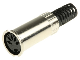 Gniazdo Din 5 -pinowe Żeński Montaż na kablu 100 V AC