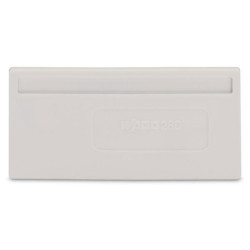 WAGO 280-357 2mm 2-cond. Disc. Separator Oversized f 280-912 Light grey