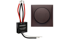 Ściemniacz, pokrętła: 1, Okrągły przycisk operatora, 96W, 48V dc