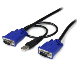 Kabel KVM, dł. 4.6m, USB A; VGA - VGA, kolor: Czarny, StarTech.com