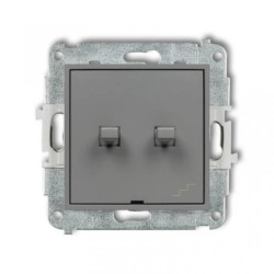 ICON Mechanizm łącznika jednobiegunowego ze schodowym (wspólne zasilanie) w stylu amerykańskim szary mat 27IWPUS-10.1