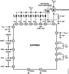 Charge Pump, 7-Channel Smart LED Driver with IC Interface