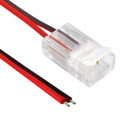 ZŁĄCZKA PROSTA DO TAŚM COB LED 8MM Z PRZEWODEM JEDNOSTRONNA