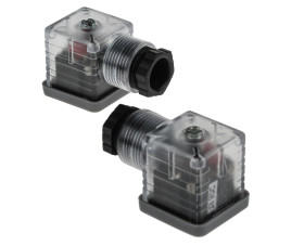 Złącze zaworu elektromagnetycznego A 3P+E 24 V DC Żeński LED: Tak dławnica PG11 Montaż na kablu RS PRO