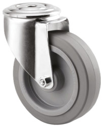 Koło samonastawne średnica kabla 100mm Trzpień Tente 70kg wysokość całkowita 108mm