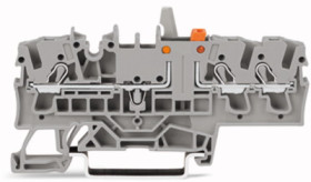 3-wire disconnect and measuring terminal, spring-clamp connection, 0.25-4.0 mm², 1 pole, 16 A, 6 kV, gray, 2002-1771/401-000