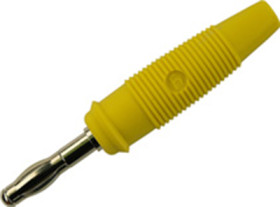 4 mm plug, solder connection, 1.5 mm², CAT O, yellow, 972518103