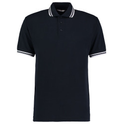 Polo Shirt Navy with White Tipped Collar