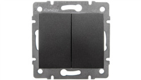 Logi Łącznik Zwierny Podwójny Śrubowy 10Ax 250V Grafit 021022141 25247