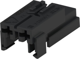 Socket, unequipped, 4 pole, straight, 2 rows, black, 968182-1