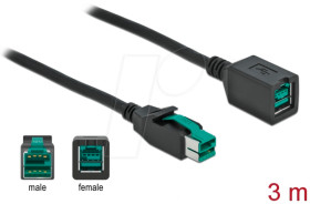 85982 PoweredUSB Extension 12V &gt; 12V, 3 m