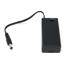 9V battery holder with switch & 5.5mm/2.1mm plug