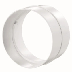 Łącznik kanałów okrągły fi 125mm PCV biały 593