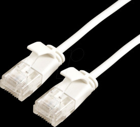 21440978 Cat.6a slim patch cable, UTP, white, 0.15m