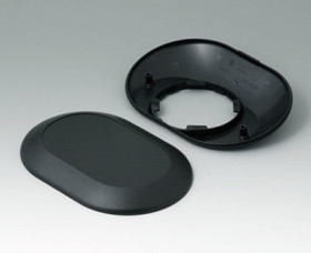 ABS enclosure, (L x W x H) 160 x 110 x 38 mm, black (RAL 9005), B5015209