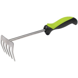 Sealey GTSG010 Hand Rake with Soft Grip Handle &amp; Stainless Steel Tines 310mm