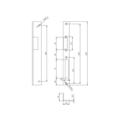 Kątownik prawy długi. Szyld malowany