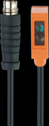 Reflecting light barrier, 0.02-1.8 m, PNP, 10-30 VDC, M8-connector, IP65/IP67, O8P204