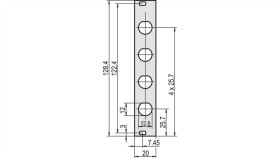 Schroff Panel Przedni, Nieekranowany, Wycięcie Na Wtyk Koncentryczny, 2,5 Mm,...