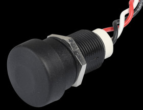 IHLR015XF2 Contactless IHL button, 12 mm, black